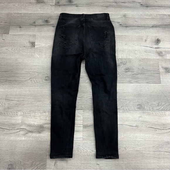 ZARA Black Distressed Denim Jeans - Picture 7 of 7